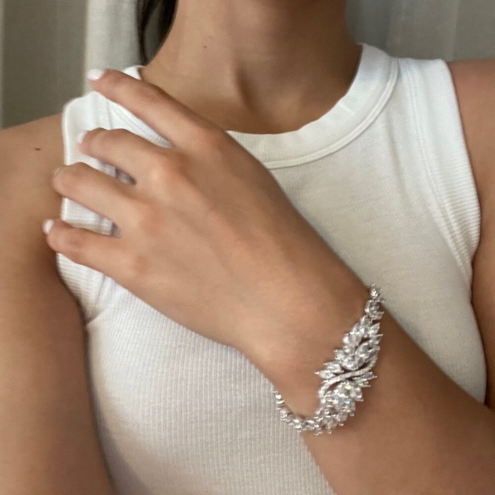 Bling! Faux diamond "Material Girl" bracelet